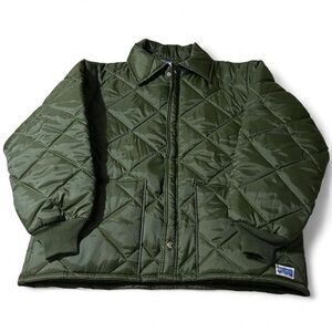 Vintage 70s Big Smith Quilted Puffer Jacket Green Size XL